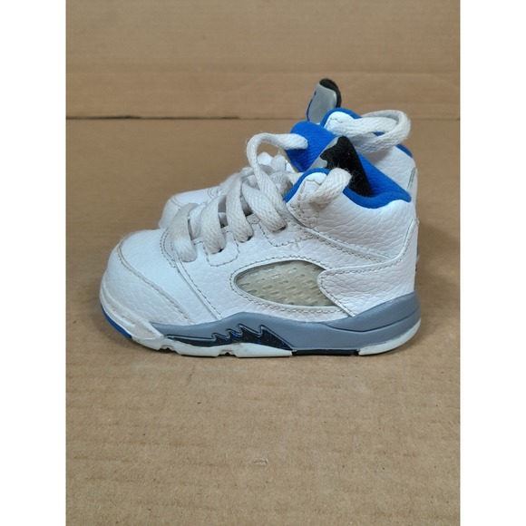 Nike Air Jordan 5 Retro Stealth PS Toddler Boys Sz 4 C Blue White Sneaker Shoe - Picture 11 of 13